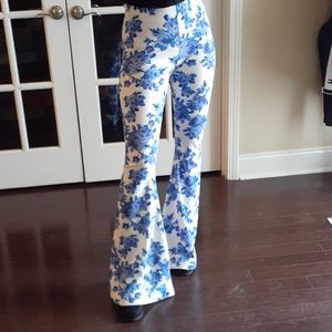 Show Me Your Mumu Blue Rose Flare Pants